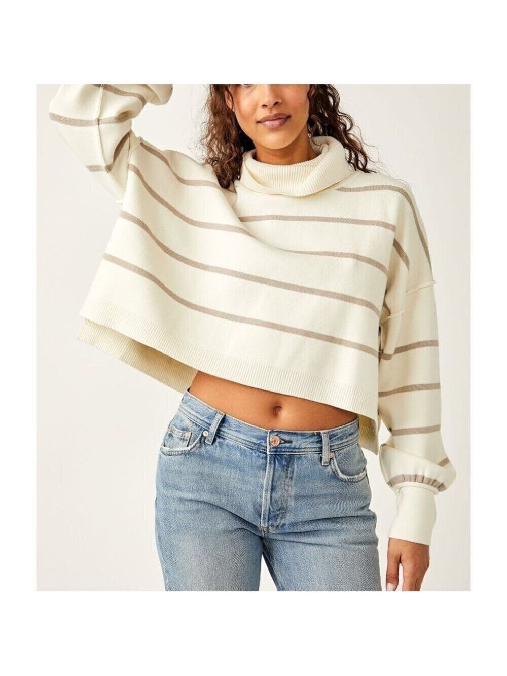 FREE PEOPLE Paulie Sweater / Moonbeam Combo